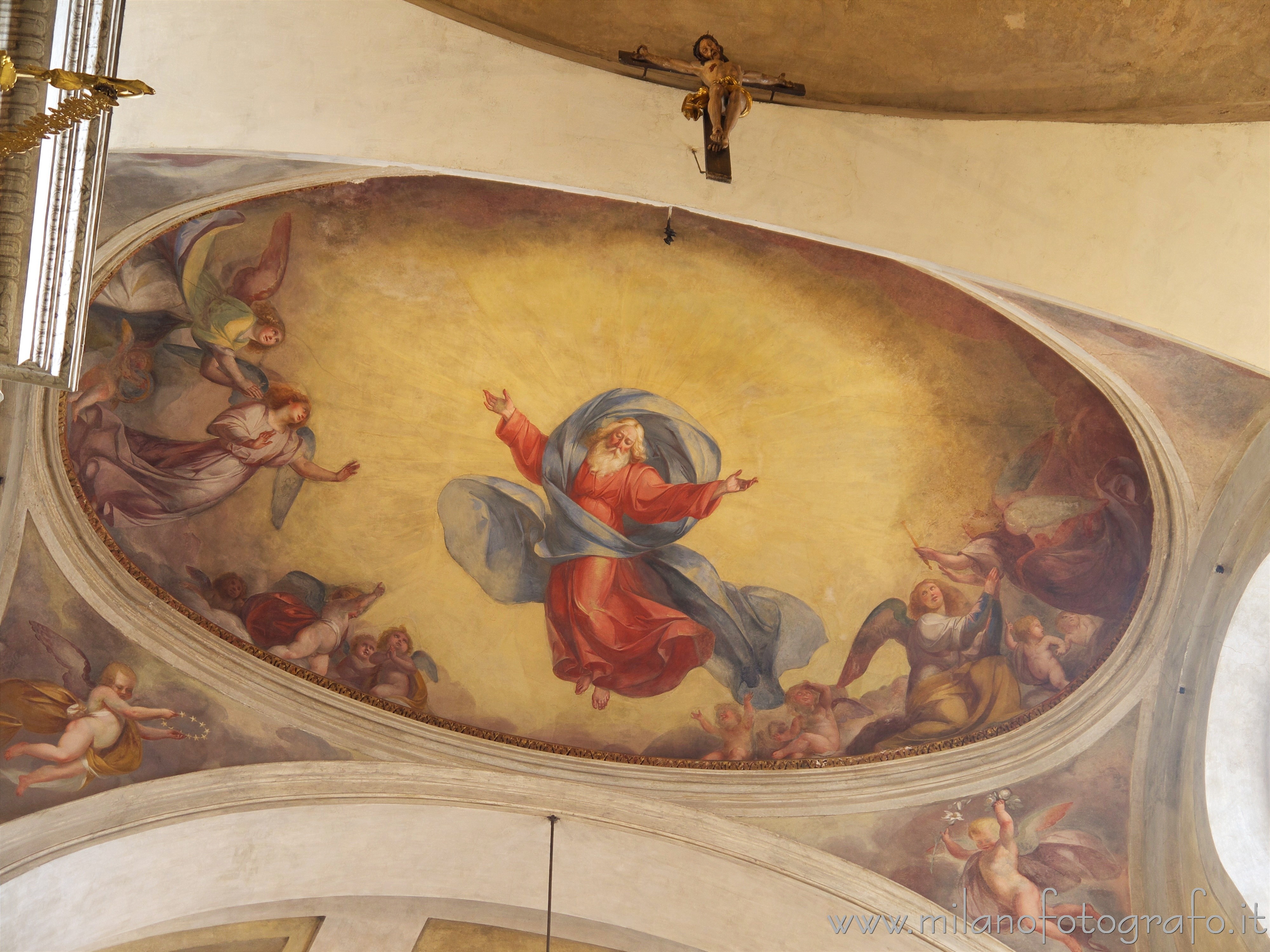 Milan (Italy) - Dome of the apse of the Church of Saint Mary of the Healthcare